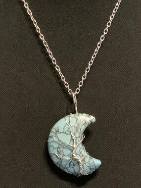 Tree of LIfe, Wire Wrapped, Howlite Spiritual Handmade Necklace